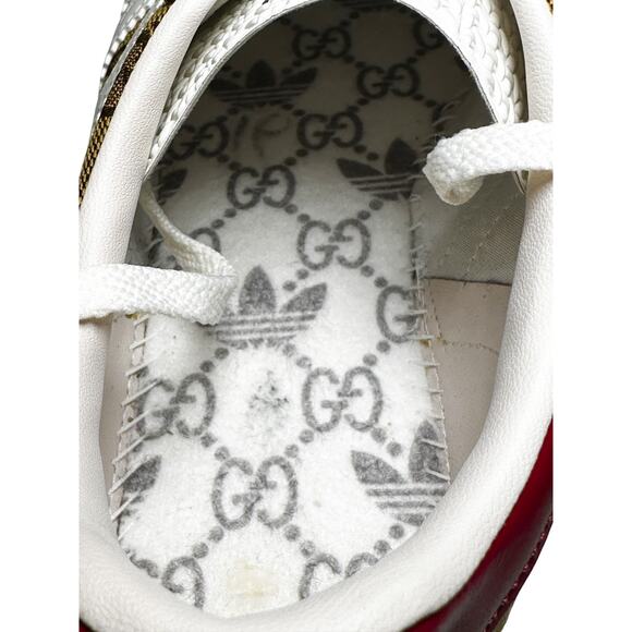 GUCCI X ADIDAS Gazelle Vintage GG Monogram Mens Sneakers Size 8 / 40(EU) - Picture 8 of 11